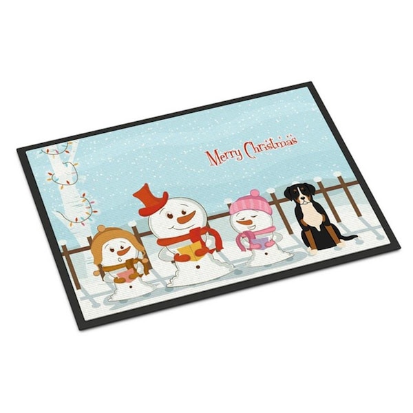 Carolines Treasures Merry Christmas Carolers Greater Swiss Mountain Dog Indoor or Outdoor Mat, 24 x 0.25 x 36 in. BB2368JMAT - main